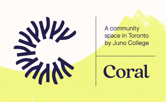 Coral Community (by Juno College) logo design