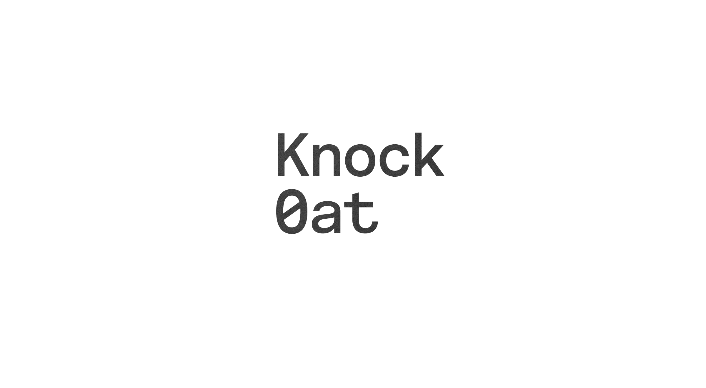 Logo design for Knock Oat oat milk