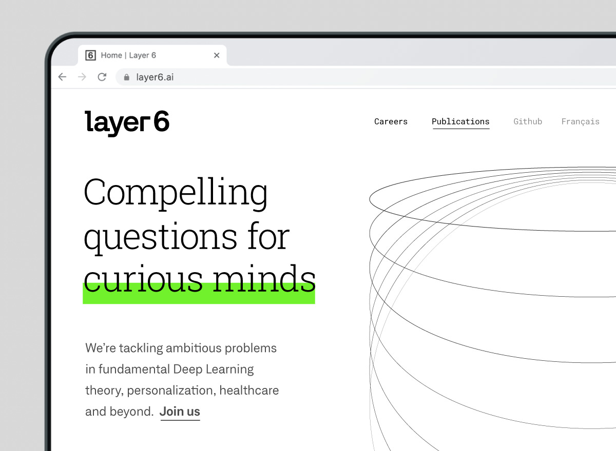 Branded website design for Layer 6 AI
