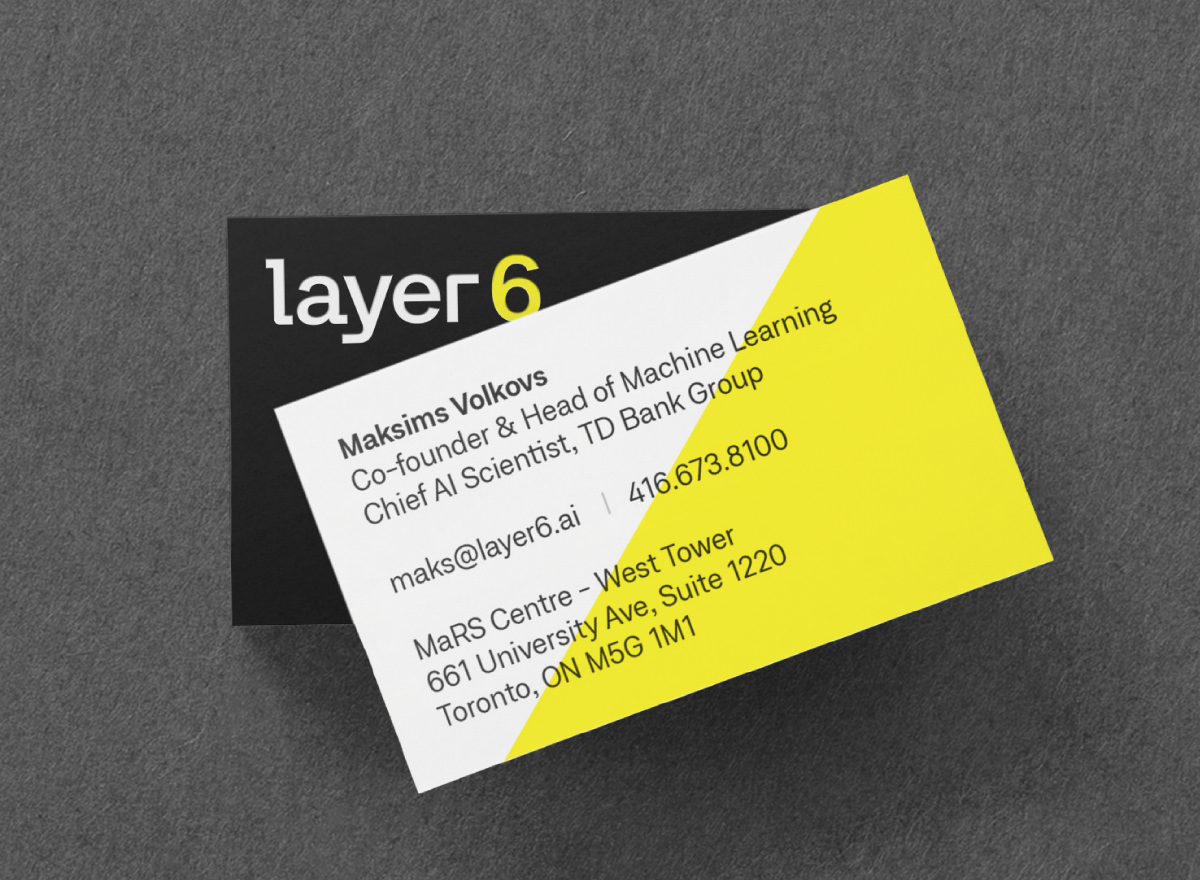 Corporate stationery design for Layer 6 AI